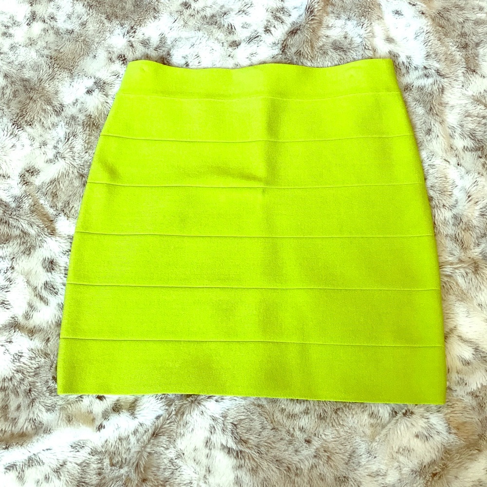 Bebe neon rayon spandex bandage skirt